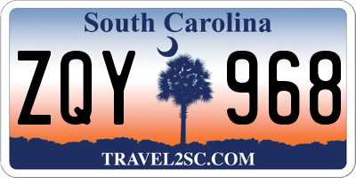 SC license plate ZQY968