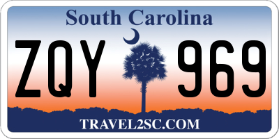 SC license plate ZQY969