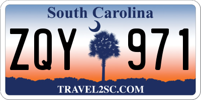 SC license plate ZQY971