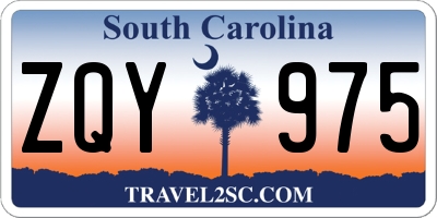 SC license plate ZQY975