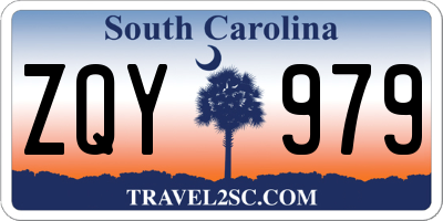 SC license plate ZQY979