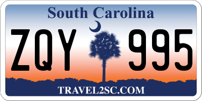 SC license plate ZQY995
