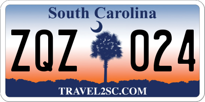 SC license plate ZQZ024