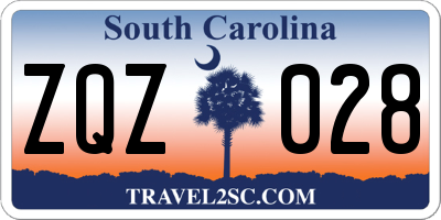 SC license plate ZQZ028