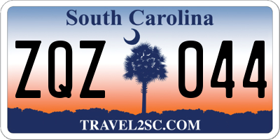 SC license plate ZQZ044