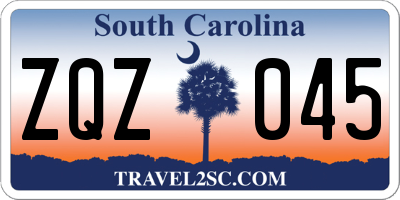 SC license plate ZQZ045