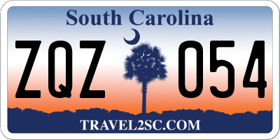 SC license plate ZQZ054