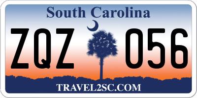 SC license plate ZQZ056