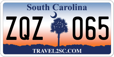 SC license plate ZQZ065