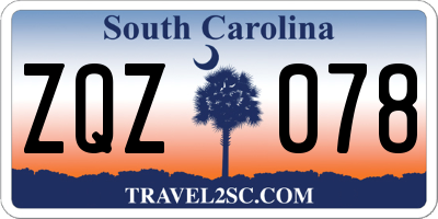 SC license plate ZQZ078