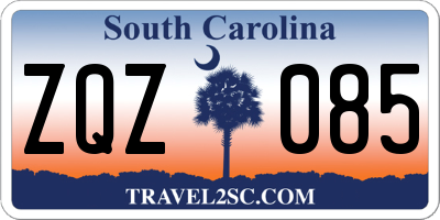 SC license plate ZQZ085