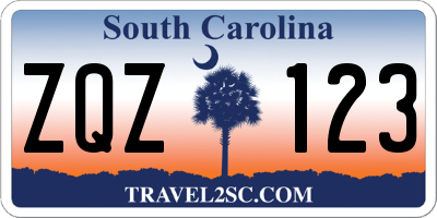 SC license plate ZQZ123