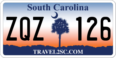 SC license plate ZQZ126