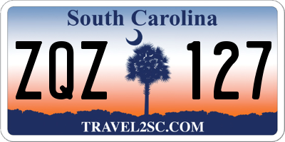 SC license plate ZQZ127