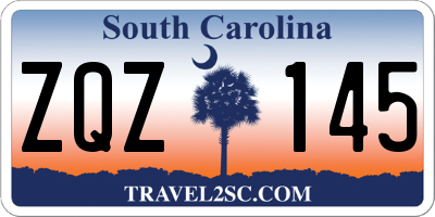 SC license plate ZQZ145
