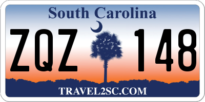 SC license plate ZQZ148