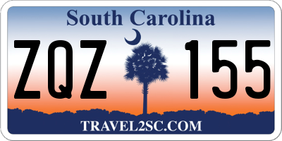 SC license plate ZQZ155