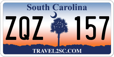 SC license plate ZQZ157