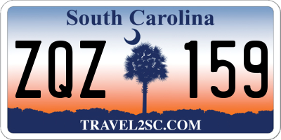 SC license plate ZQZ159