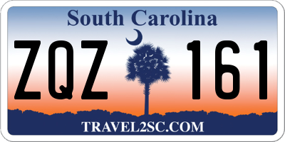 SC license plate ZQZ161