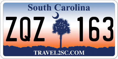 SC license plate ZQZ163