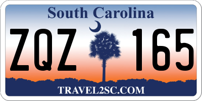 SC license plate ZQZ165