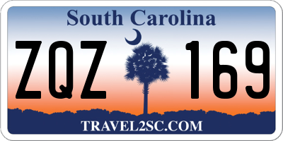 SC license plate ZQZ169