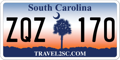 SC license plate ZQZ170