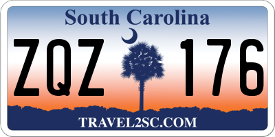 SC license plate ZQZ176