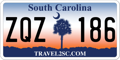 SC license plate ZQZ186