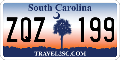 SC license plate ZQZ199