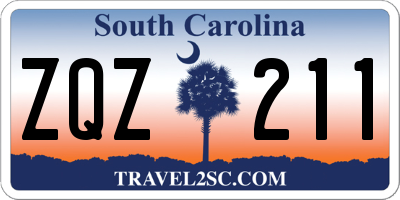 SC license plate ZQZ211