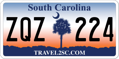 SC license plate ZQZ224