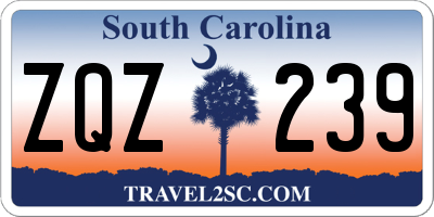 SC license plate ZQZ239