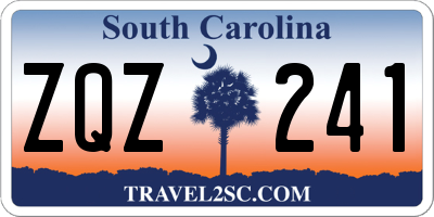 SC license plate ZQZ241