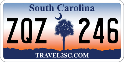 SC license plate ZQZ246