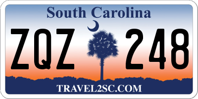 SC license plate ZQZ248