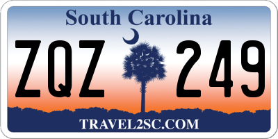 SC license plate ZQZ249