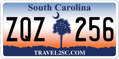 SC license plate ZQZ256