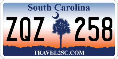 SC license plate ZQZ258