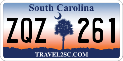 SC license plate ZQZ261