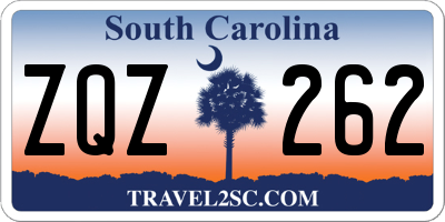 SC license plate ZQZ262