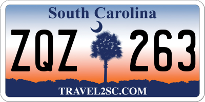 SC license plate ZQZ263