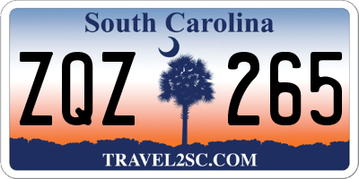 SC license plate ZQZ265