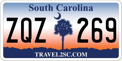 SC license plate ZQZ269