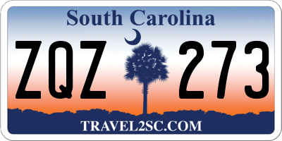 SC license plate ZQZ273