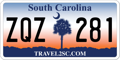 SC license plate ZQZ281