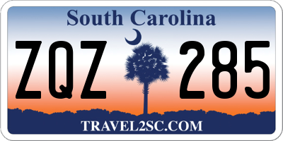 SC license plate ZQZ285