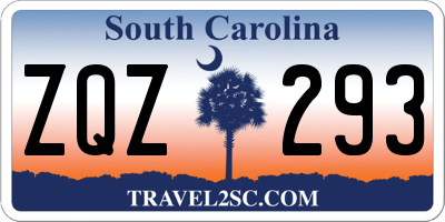 SC license plate ZQZ293