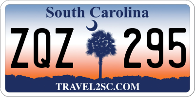 SC license plate ZQZ295